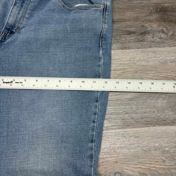 Levis 505 Faded Blue Womens 16S 33x29 Straight Stretch Denim Jeans Red Tab EUC - Picture 12 of 14